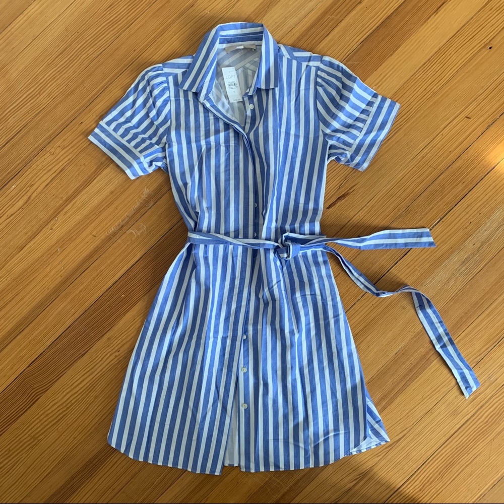 Ann Taylor LOFT Striped Shirt Dress (NWT)